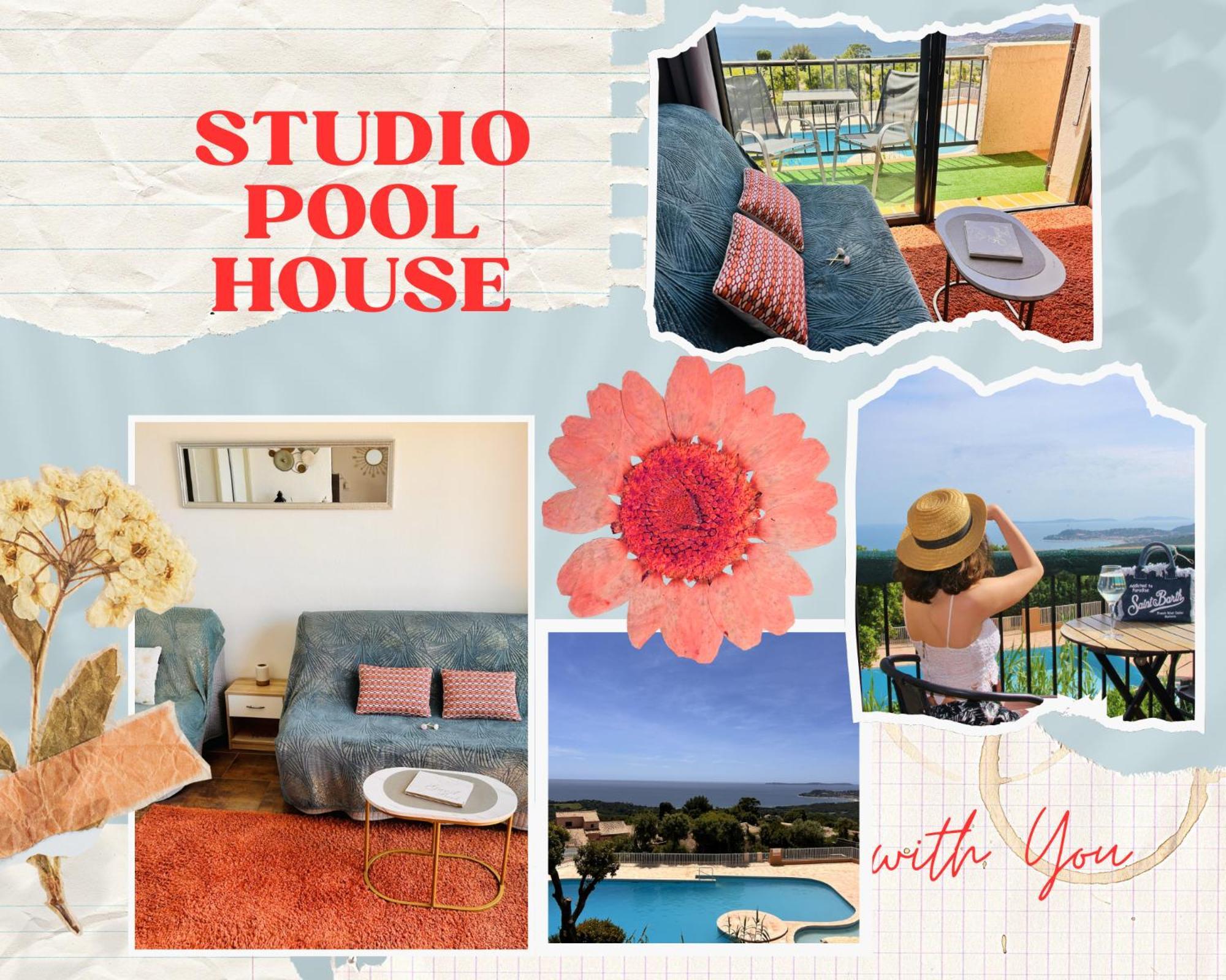 Studio Pool House Vue Mer Panoramique Amazing Sea View Wifi Linge Linen Inclut Aircondition La Croix-Valmer Exterior foto